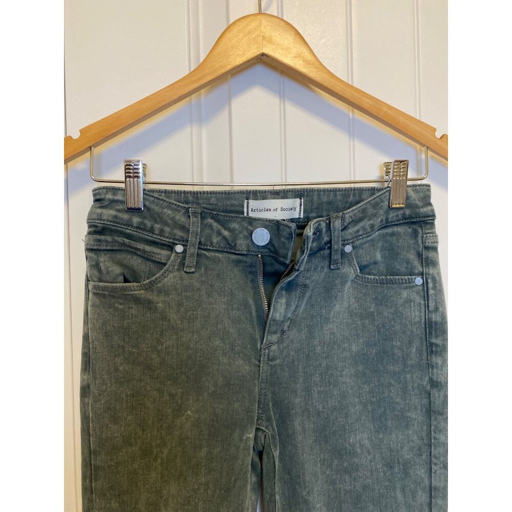 Articles Of Society Womens Gray Denim Skinny Jeans Size 25 - Picture 2 of 8